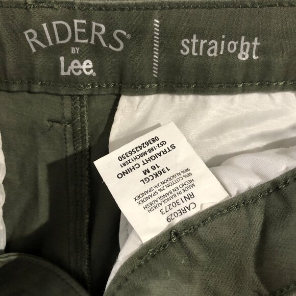 Riders by Lee Pants Womens Size 16M Sage Straight Chino - Picture 9 of 10
